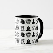 Mug Motif de pièce d'échecs (Devant droit)