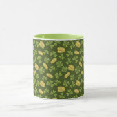 Mug Motif de pièce d'or de feuille et de trèfle (Centre)