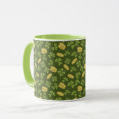 Mug Motif de pièce d'or de feuille et de trèfle (Devant gauche)
