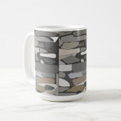 Mug Motif de pierre de roche grise (Devant gauche)