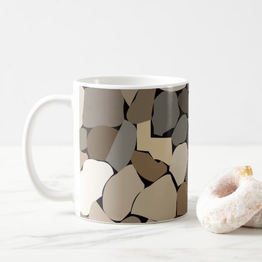 Mug Motif de pierres murales colorées (Avec donut)