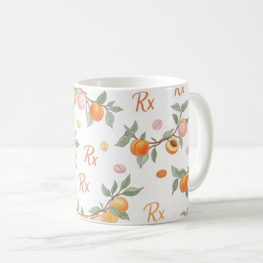Mug Motif de pilule pêche d'ordonnance de Rx Pharmacie (Devant droit)