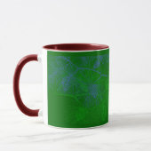 Mug Motif de pin bleu vert de vacances (Gauche)
