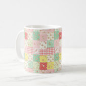 Mug Motif de pique-nique en patchwork floral pastel (5 (Devant gauche)
