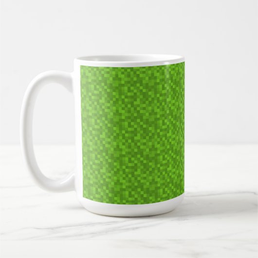 Mug Motif de pixel vert Rétro 8 bits de jeu vidéo (Gauche)