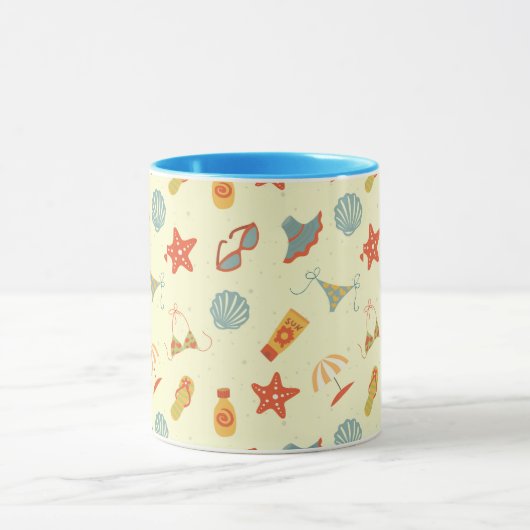 Mug Motif de plage d'été (Centre)
