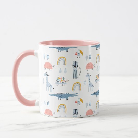Mug Motif de plaisir animal Doodle (Gauche)