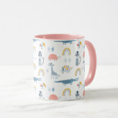Mug Motif de plaisir animal Doodle (Devant droit)