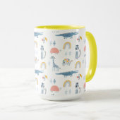 Mug Motif de plaisir animal Doodle (Devant droit)
