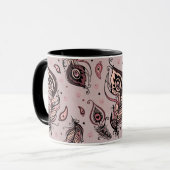 Mug Motif de plume de paon (Devant gauche)