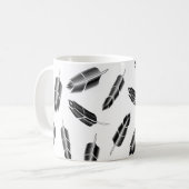 Mug Motif de plume noire (Devant gauche)