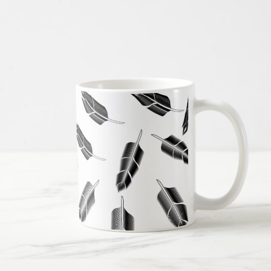 Mug Motif de plume noire (Droite)