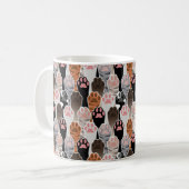 Mug Motif de plusieurs pattes de chat (Devant gauche)