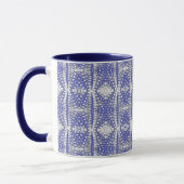 Mug Motif de point blanc sur bleu (Gauche)
