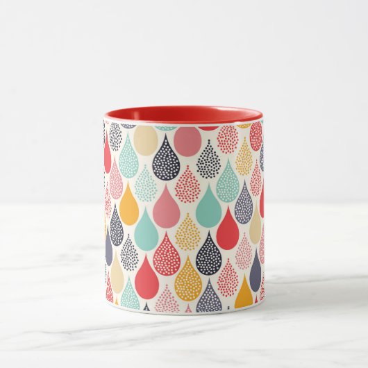 Mug Motif de point d'art pop Raindrop (Centre)