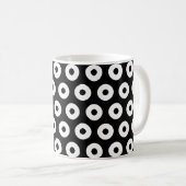 Mug Motif de point Polka noir/blanc (Devant droit)