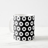 Mug Motif de point Polka noir/blanc (Devant gauche)