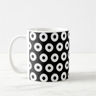 Mug Motif de point Polka noir/blanc