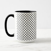 Mug Motif de point Polka noir blanc (Gauche)