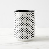Mug Motif de point Polka noir blanc (Centre)