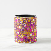 Mug Motif de point violet de polka (Centre)