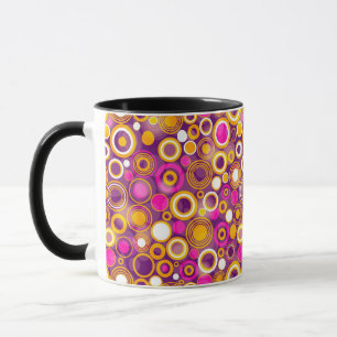 Mug Motif de point violet de polka