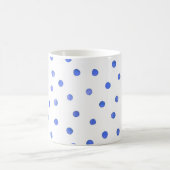 Mug Motif de points bleu et blanc de confettis (Centre)