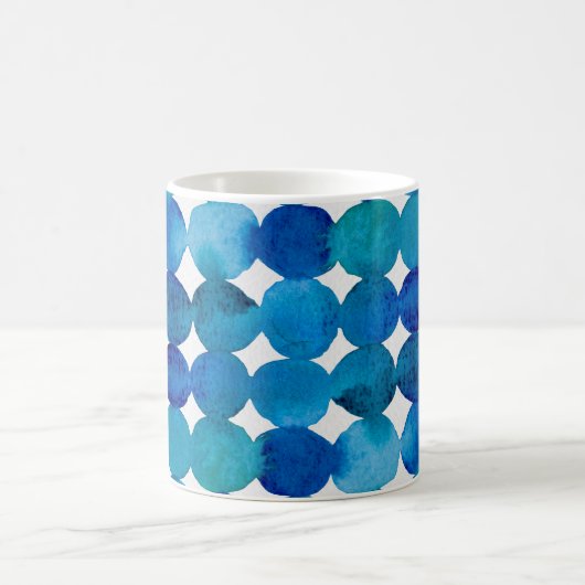 Mug Motif de points - bleu et vert (Centre)