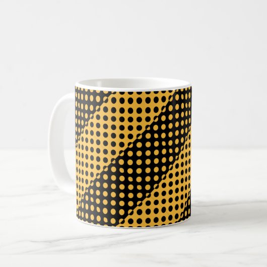Mug Motif de points noirs et orange (Devant gauche)