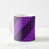 Mug Motif de points noirs et violets (Devant gauche)