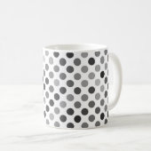 Mug Motif de points Polka monochrome (points noirs et (Devant droit)