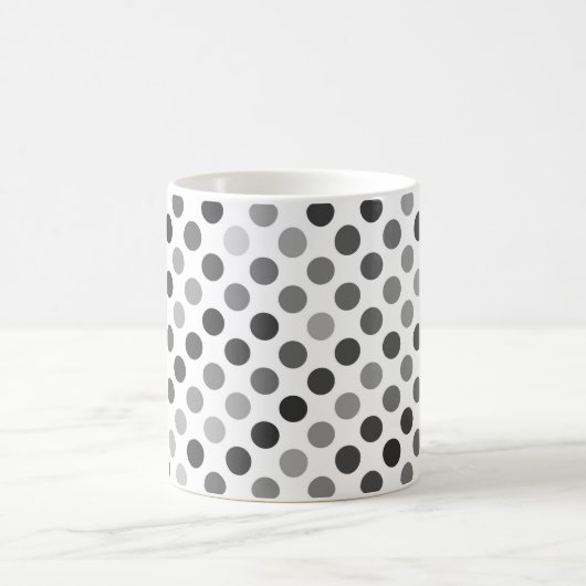 Mug Motif de points Polka monochrome (points noirs et (Centre)