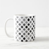 Mug Motif de points Polka monochrome (points noirs et (Gauche)