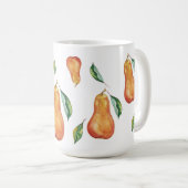 Mug Motif de poire mignon Art aquarelle Peint à la mai (Devant droit)