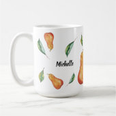 Mug Motif de poire mignon Art aquarelle Peint à la mai (Gauche)