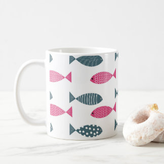 Mug motif de poisson coloré