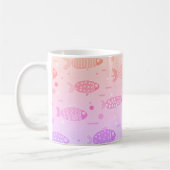 Mug Motif de poisson couché de soleil rayonnant modern (Gauche)