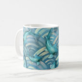 Mug Motif de poisson de la carpe bleue Koi (Devant gauche)