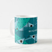 Mug Motif de poisson sous-marin personnalisé (Devant gauche)