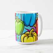 Mug Motif de poivrons Pop Art (Devant droit)