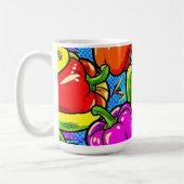 Mug Motif de poivrons Pop Art (Gauche)