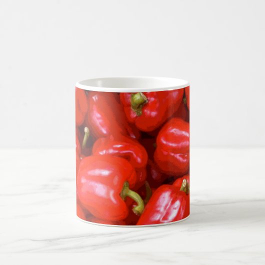 Mug Motif de poivrons rouges dans un design pointu (Centre)