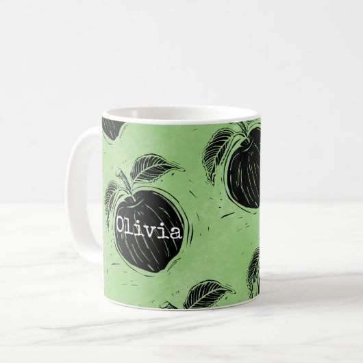 Mug Motif de pomme rustique (Devant gauche)
