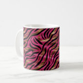 Mug Motif de Poster de animal Black Pink Gold Zebra (Devant gauche)
