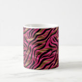 Mug Motif de Poster de animal Black Pink Gold Zebra (Centre)