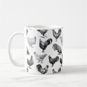 Mug Motif de poulet de la ferme Retro Country (Gauche)