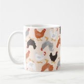 Mug Motif de poulets et de coqs (Gauche)