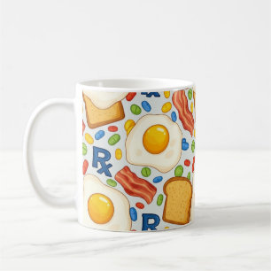 Mug Motif de prescription de petit-déjeuner de pharmac