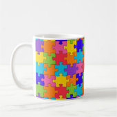 Mug motif de puzzle - Pièces multicolores (Gauche)