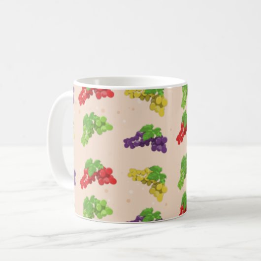 Mug Motif de raisin coloré (Devant gauche)